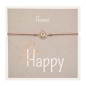 Preview: Armband - "Be Happy" - rosévergoldet - Blume