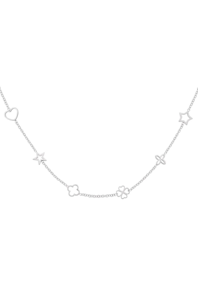 Halskette mit Figuren Silber Edelstahl