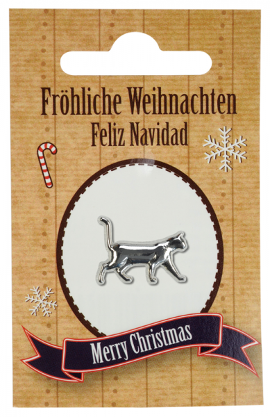 Katzen-Pin "Weihnachten"