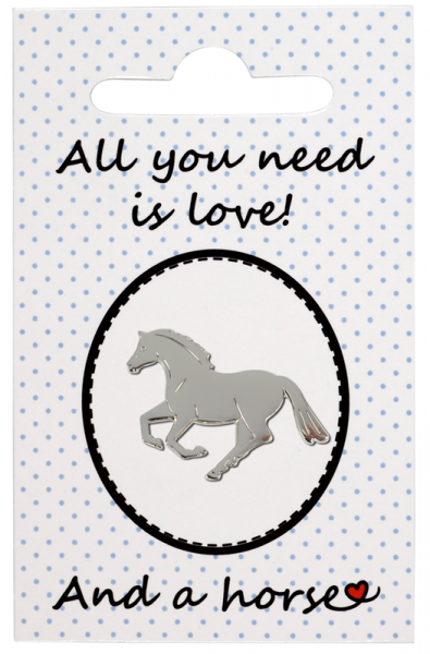 Pin "Galopp", silber
