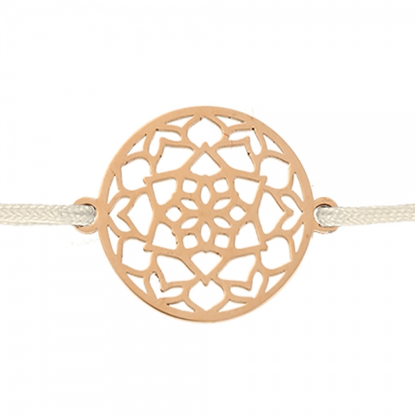 Preview: Armband - ,,Mandala der Ruhe '', rosévergoldet