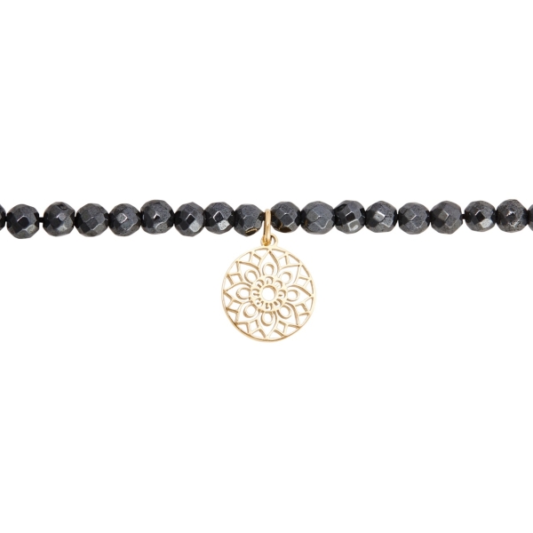 Preview: Armband - "Beauty of nature" - vergoldet - Hämatit - Mandala des Glücks