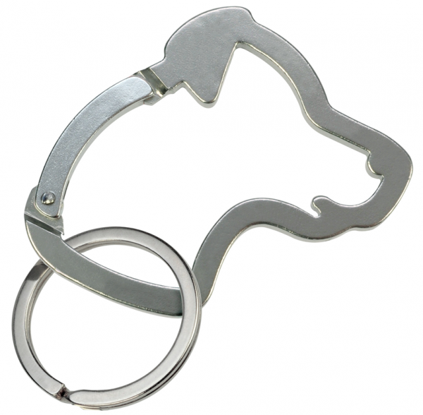 Aluminium-Karabiner "Hundekopf", silber