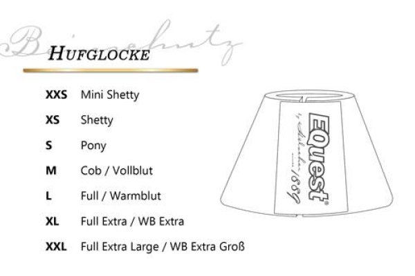 EQuest Hufglocke Premium schwarz Glitzer,Gr L
