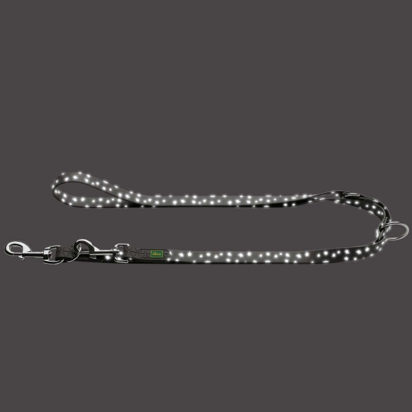 Preview: HUNTER Verstellbare Führleine Convenience Reflect 20/200, grau Sterne