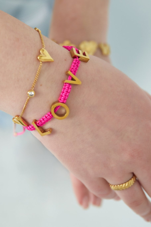 LOVE Armband - fuchsia