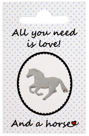 Pin "Galopp", silber