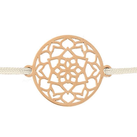 Armband - ,,Mandala der Ruhe '', rosévergoldet