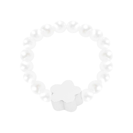 Ring - "New Wonderful Moments" - versilbert - Blume