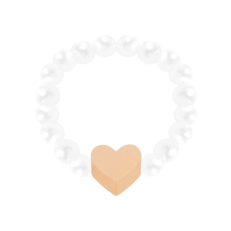 Ring - "New Wonderful Moments" - rosévergoldet - Herz