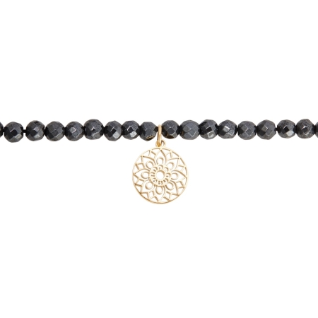 Armband - "Beauty of nature" - vergoldet - Hämatit - Mandala des Glücks