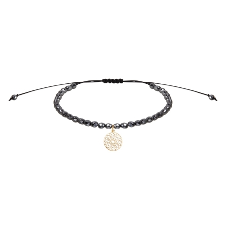 Armband - "Beauty of nature" - vergoldet - Hämatit - Mandala des Glücks