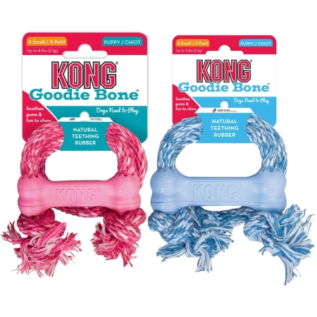 Hundespielzeug KONG® Puppy Goodie Bone™ mit Tau