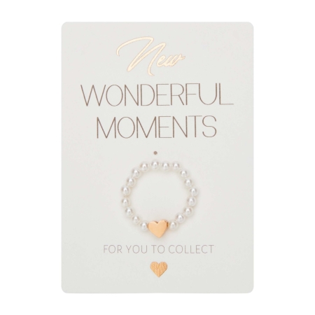 Ring - "New Wonderful Moments" - rosévergoldet - Herz