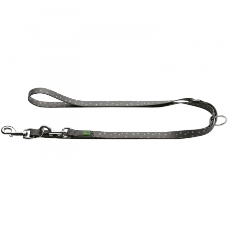 HUNTER Verstellbare Führleine Convenience Reflect 20/200, grau Sterne