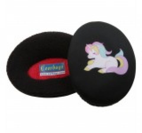 earbags Ohrenwärmer Fashion Einhorn, Schwarz Gr. S